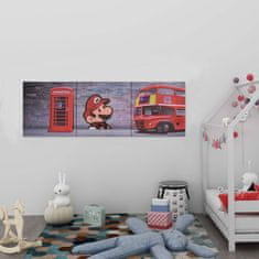 Vidaxl Slika na platnu London večbarvna 120x40 cm