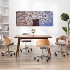 Vidaxl Slika na platnu rože v vazi večbarvna 200x80 cm
