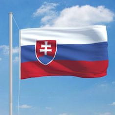 Vidaxl Zastava Slovaške in aluminijast zastavni drog 6,2 m