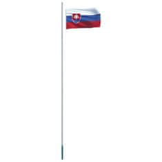 Vidaxl Zastava Slovaške in aluminijast zastavni drog 6,2 m