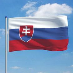Vidaxl Zastava Slovaške in aluminijast zastavni drog 6 m