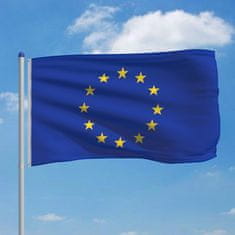 Vidaxl Zastava Evrope in aluminijast zastavni drog 6 m