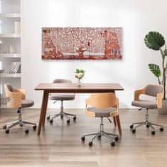 Vidaxl Slika na platnu drevo rumena 150x60 cm