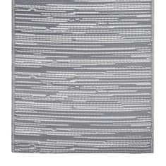 Vidaxl Zunanja preproga ARAKIL siva 120x180 cm PP