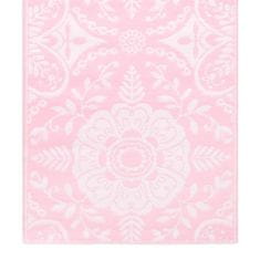 Vidaxl Zunanja preproga roza 160x230 cm PP