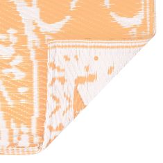 Vidaxl Zunanja preproga oranžna in bela 160x230 cm PP