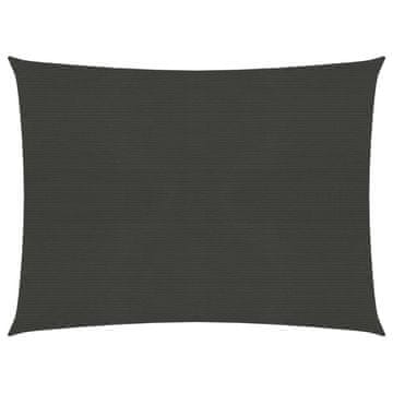 Vidaxl Senčno jadro 160 g/m² antracitno 2x2,5 m HDPE