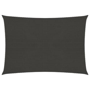 Vidaxl Senčno jadro 160 g/m² antracitno 2,5x3 m HDPE