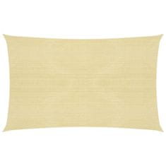 Vidaxl Senčno jadro 160 g/m2 bež 2x5 m HDPE