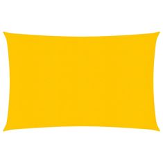 Greatstore Senčno jadro 160 g/m² rumeno 2,5x4 m HDPE