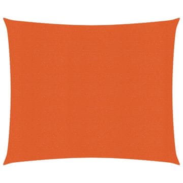 Vidaxl Senčno jadro 160 g/m² kvadratno oranžno 4x4 m HDPE