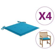 Vidaxl Blazine za vrtne stole 4 kosi modre 50x50x3 cm oxford tkanina