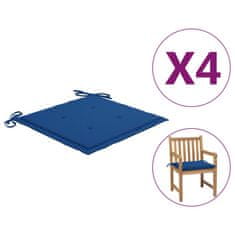 Vidaxl Blazine za vrtne stole 4 kosi modre 50x50x3 cm oxford tkanina