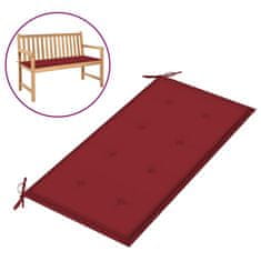 Vidaxl Blazina za vrtno klop vinsko rdeča 100x50x4 cm oxford tkanina