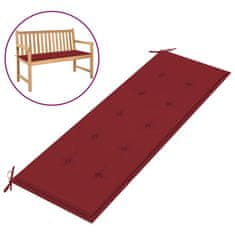 Vidaxl Blazina za vrtno klop vinsko rdeča 150x50x4 cm oxford tkanina