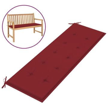 Vidaxl Blazina za vrtno klop vinsko rdeča 150x50x4 cm oxford tkanina
