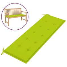 Vidaxl Blazina za vrtno klop svetlo zelena 150x50x3 cm oxford tkanina