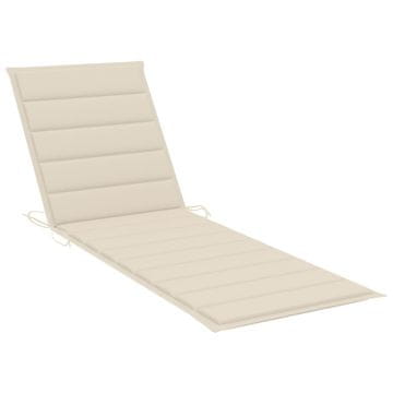 Vidaxl Blazina za ležalnik krem 200x60x3 cm oxford tkanina