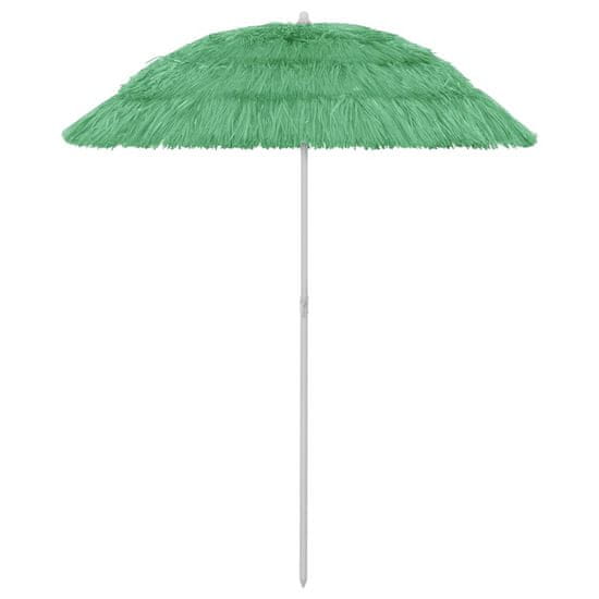 Greatstore Senčnik za na plažo zelen 180 cm