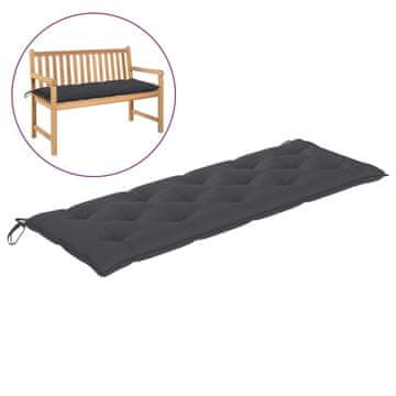 Vidaxl Blazina za vrtno klop antracit 150x50x7 cm oxford tkanina