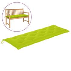 Vidaxl Blazina za vrtno klop svetlo zelena 150x50x7 cm oxford tkanina