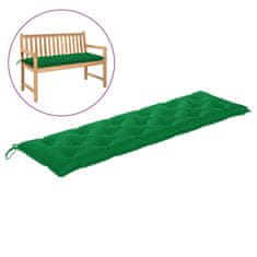 Vidaxl Blazina za vrtno klop zelena 180x50x7 cm oxford tkanina