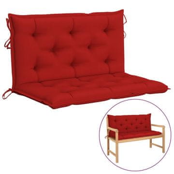 Vidaxl Blazina za vrtno klop rdeča 100x(50+50)x7 cm oxford tkanina