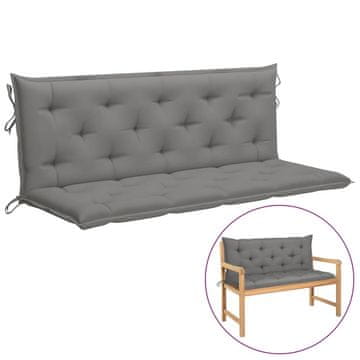 Vidaxl Blazina za vrtno klop črna 150x(50+50)x7 cm oxford tkanina