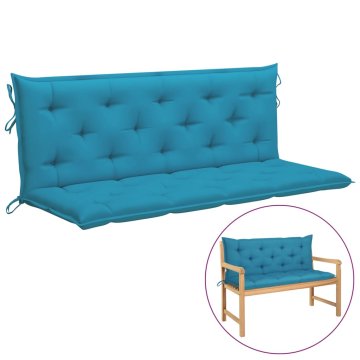 Vidaxl Blazina za vrtno klop modra 150x(50+50)x7 cm oxford tkanina