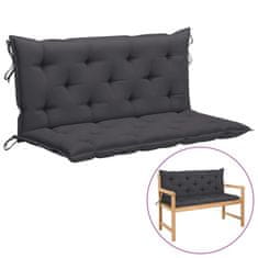 Vidaxl Blazina za vrtno klop antracit 120x(50+50)x7 cm oxford tkanina