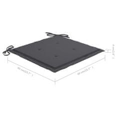 Vidaxl Blazine za vrtne stole 6 kosov antracit 40x40x4 cm tkanina