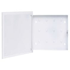 Vidaxl Omarica za ključe z magnetno tablo bela 35x35x4 cm