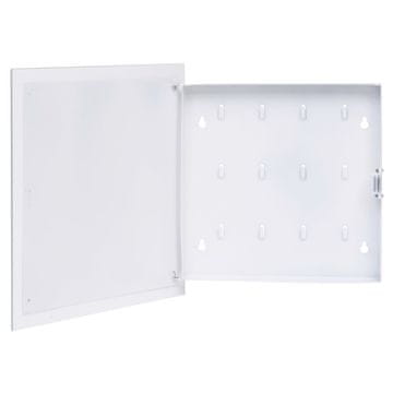 Vidaxl Omarica za ključe z magnetno tablo bela 35x35x4 cm