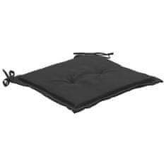 Vidaxl Blazine za vrtne stole 6 kosov črne 50x50x3 cm oxford tkanina