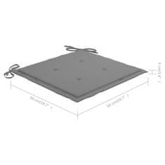 Vidaxl Blazine za vrtne stole 6 kosov sive 50x50x4 cm blago