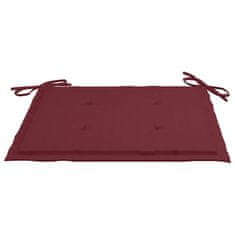 Vidaxl Blazine za vrtne stole 6 kosov vinsko rdeče 50x50x3 cm oxford