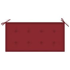 Vidaxl Blazina za vrtno klop vinsko rdeča 100x50x4 cm oxford tkanina