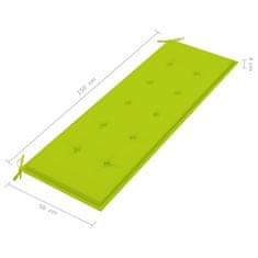 Vidaxl Blazina za vrtno klop svetlo zelena 150x50x3 cm oxford tkanina