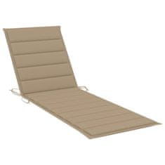 Vidaxl Blazina za ležalnik bež 200x70x3 cm oxford tkanina