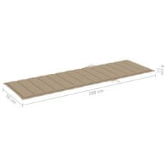 Vidaxl Blazina za ležalnik bež 200x70x3 cm oxford tkanina