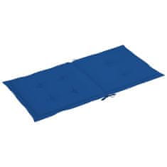 Vidaxl Blazine za vrtne stole 6 kosov kraljevsko modre 100x50x4 cm