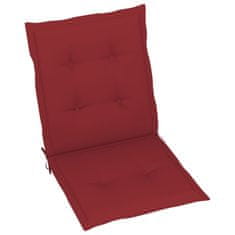 Vidaxl Blazine za vrtne stole 4 kosi vinsko rdeče 100x50x3 cm oxford