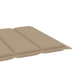 Vidaxl Blazina za ležalnik bež 200x50x3 cm oxford tkanina