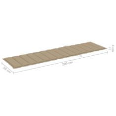 Vidaxl Blazina za ležalnik bež 200x50x3 cm oxford tkanina