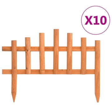Vidaxl Obroba za travo 10 kosov les jelke 4,4 m