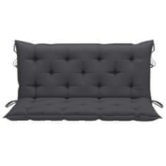 Vidaxl Blazina za vrtno klop antracit 120x(50+50)x7 cm oxford tkanina