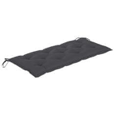 Vidaxl Blazina za vrtno klop antracit 120x(50+50)x7 cm oxford tkanina