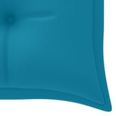 shumee vidaXL Blazina za vrtno klop svetlo modra 180x50x7 cm blago