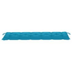 shumee vidaXL Blazina za vrtno klop svetlo modra 180x50x7 cm blago