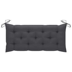 Vidaxl Blazina za vrtno klop antracit 120x(50+50)x7 cm oxford tkanina